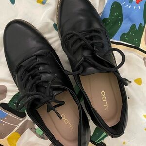 Aldo Women's Classic Black Lace-Up Flats